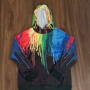 Unisex Rainbow Hoodie Size 14 (used)